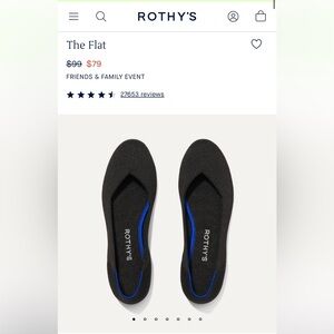 Rothy's Black and Blue Flats